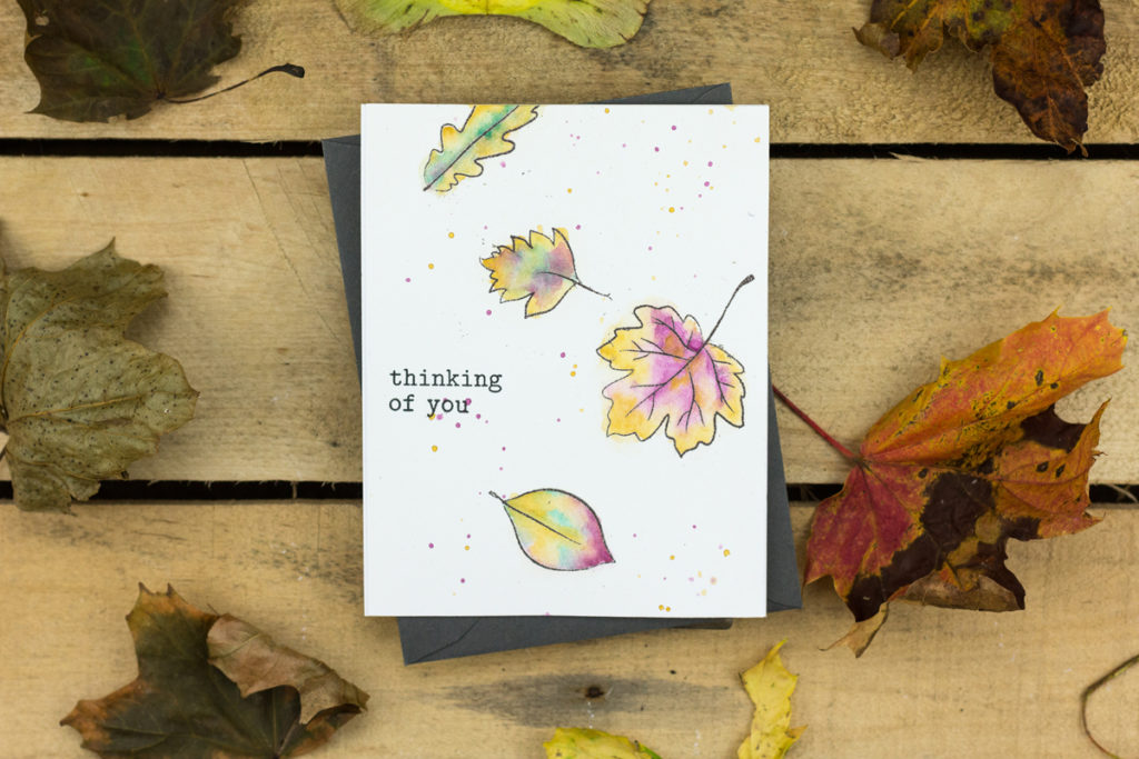 Thinking of You Leaves Masculine Card by Taheerah Atchia