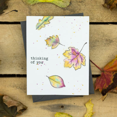 Thinking of You Leaves Masculine Card by Taheerah Atchia