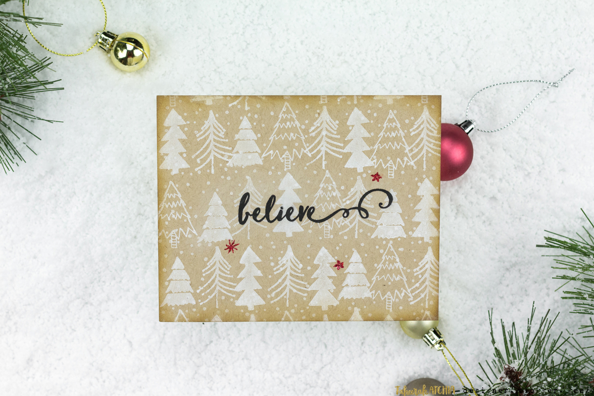 Believe Kraft Christmas Tree Card by Taheerah Atchia