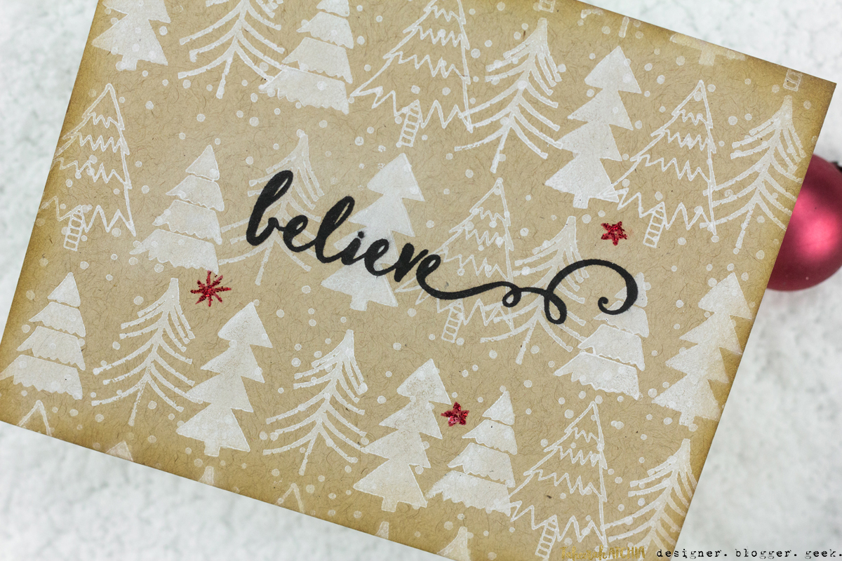 Believe Kraft Christmas Tree Card by Taheerah Atchia