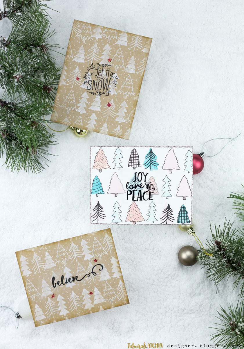 Christmas Tree Card Trio by Taheerah Atchia