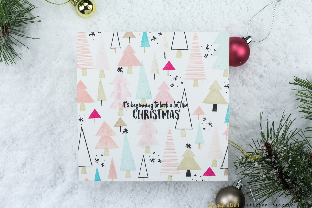 Forest of Christmas Trees Card by Taheerah Atchia