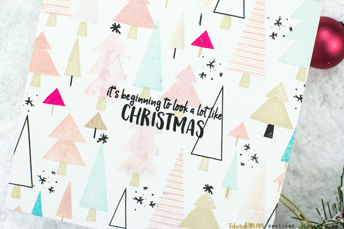 Forest of Christmas Trees Card by Taheerah Atchia