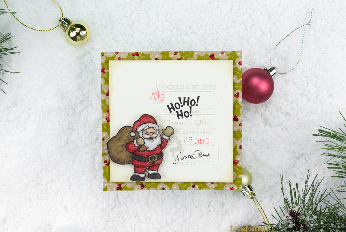 Ho! Ho! Ho! Santa Card by Taheerah Atchia