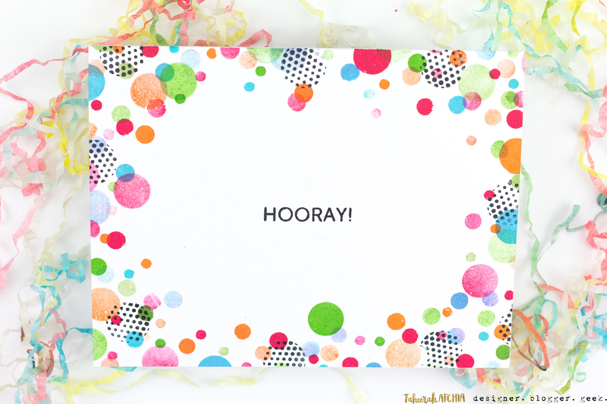 Hooray Confetti Card by Taheerah Atchia