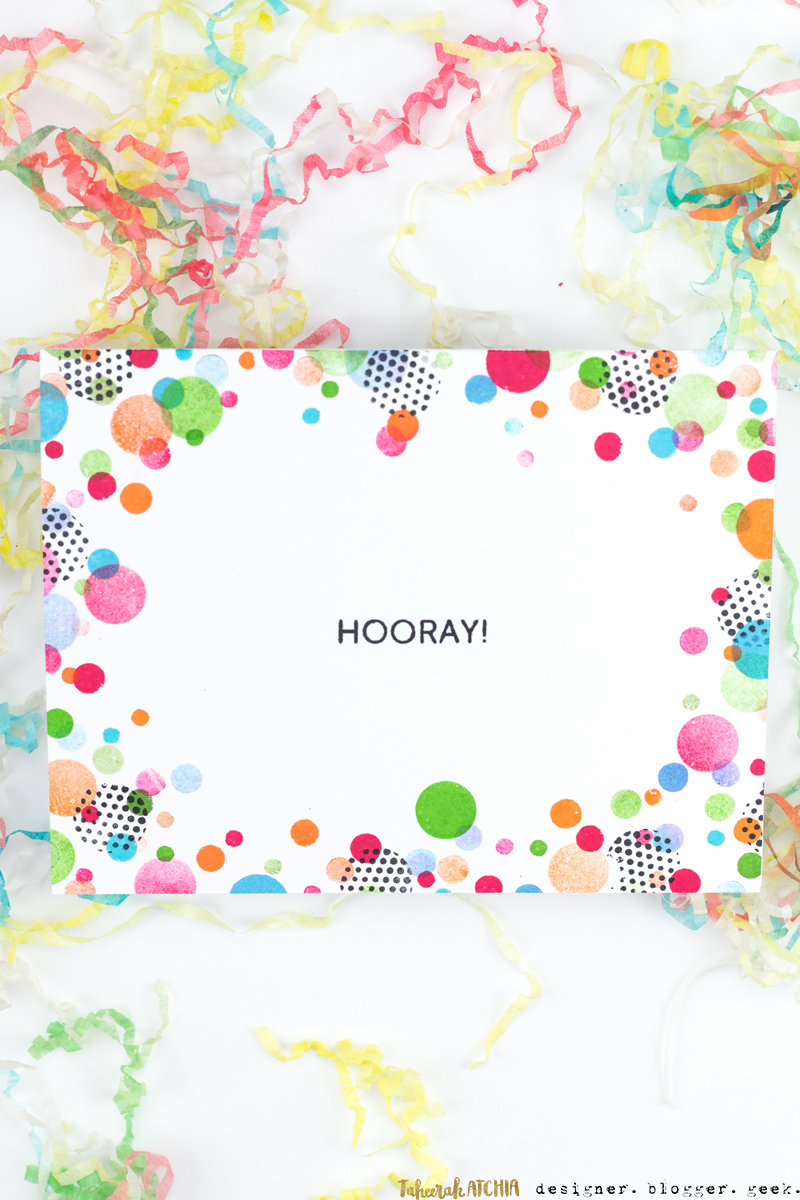 Hooray Confetti Card by Taheerah Atchia