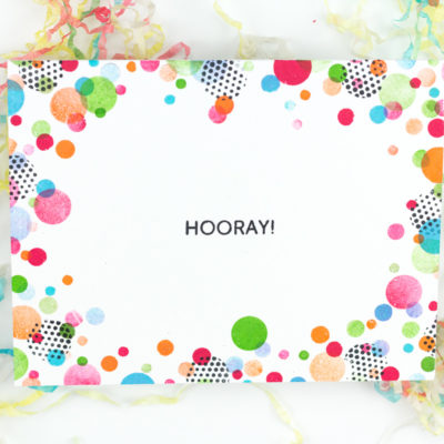 Hooray Confetti Card by Taheerah Atchia