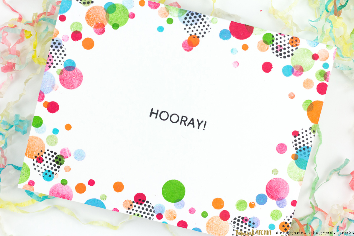 Hooray Confetti Card by Taheerah Atchia