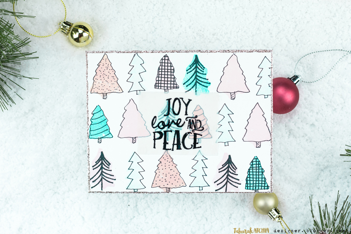 Joy Love Peace Card by Taheerah Atchia