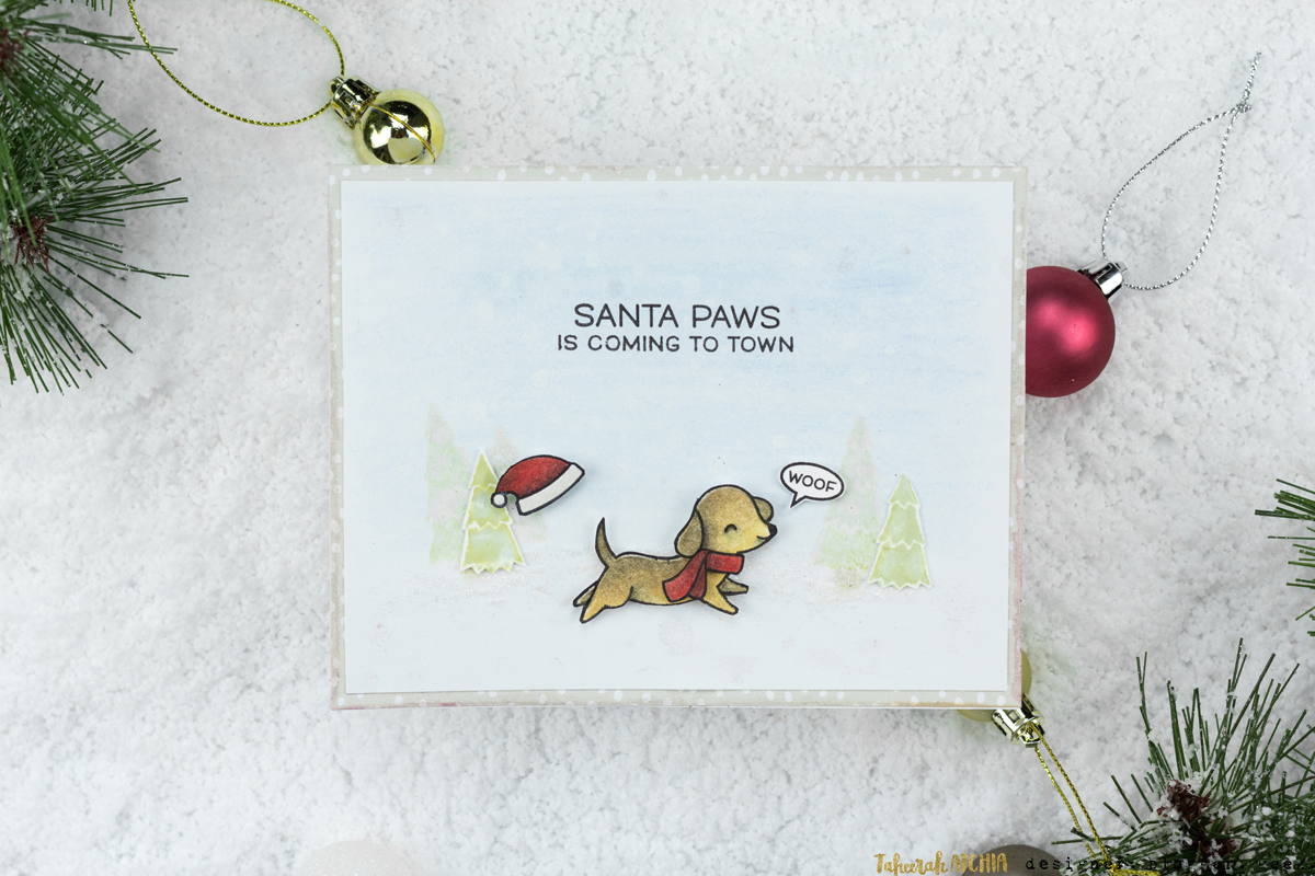 Santa Paws Is Coming To Town Card by Taheerah Atchia