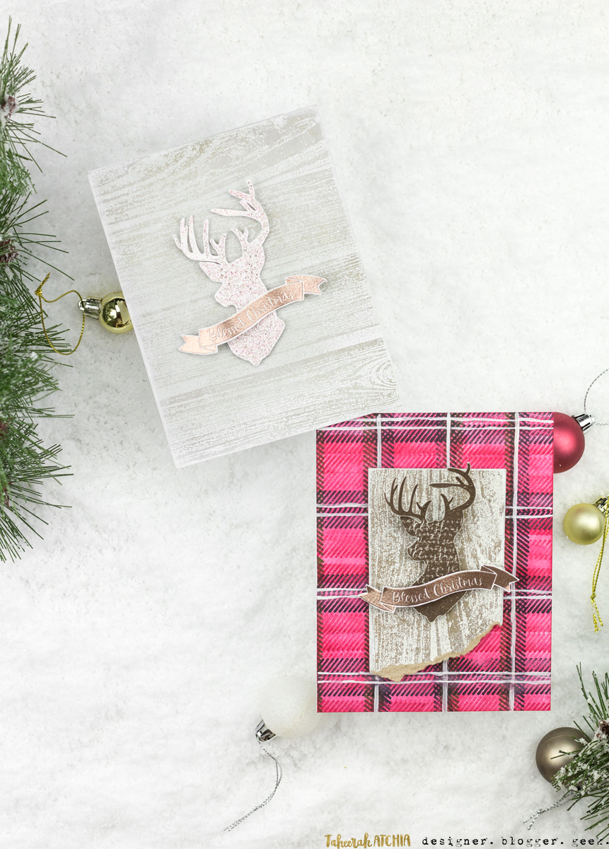 Blessed Christmas Reindeer Cards by Taheerah Atchia