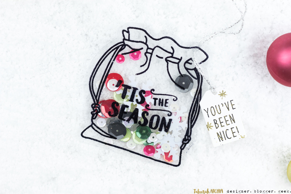 Christmas Sack Shaped Shaker Gift Tag by Taheerah Atchia