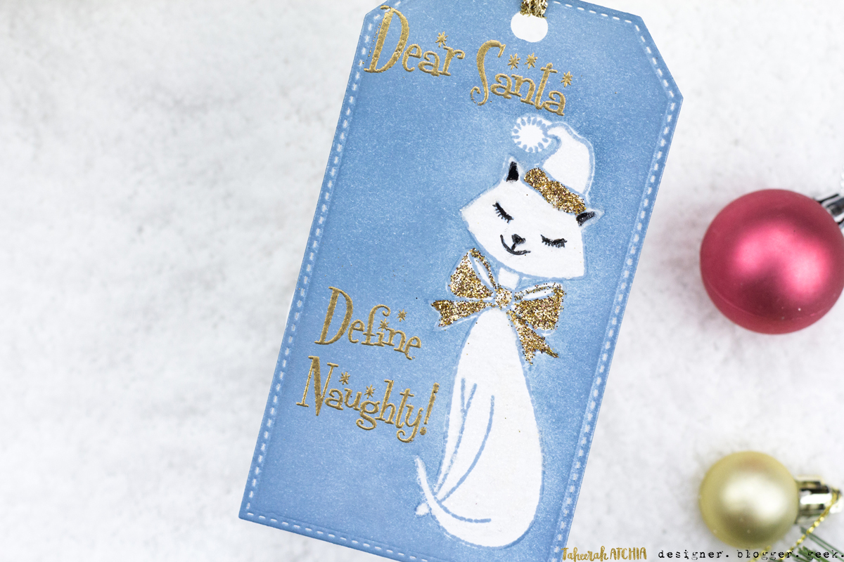 Define Naughty Christmas Kitty Tag by Taheerah Atchia