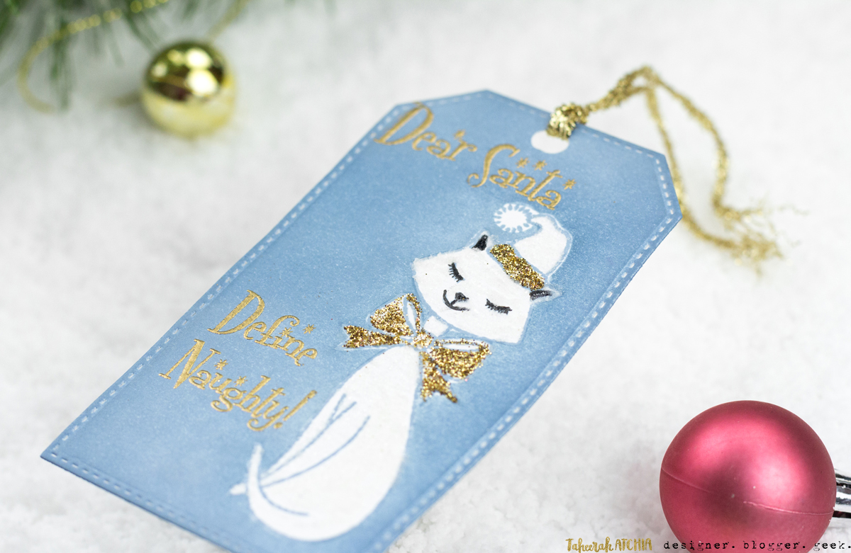 Define Naughty Christmas Kitty Tag by Taheerah Atchia