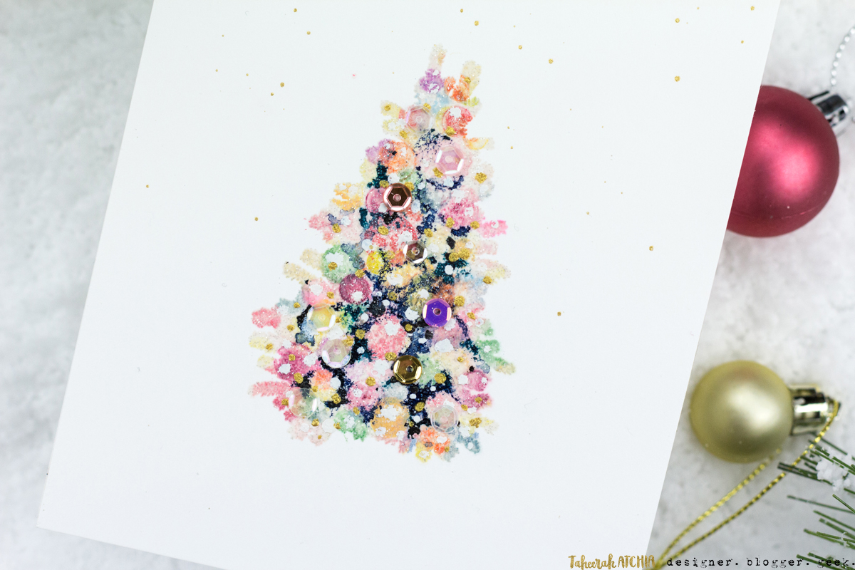 Glitzy Lit Christmas Tree Card by Taheerah Atchia