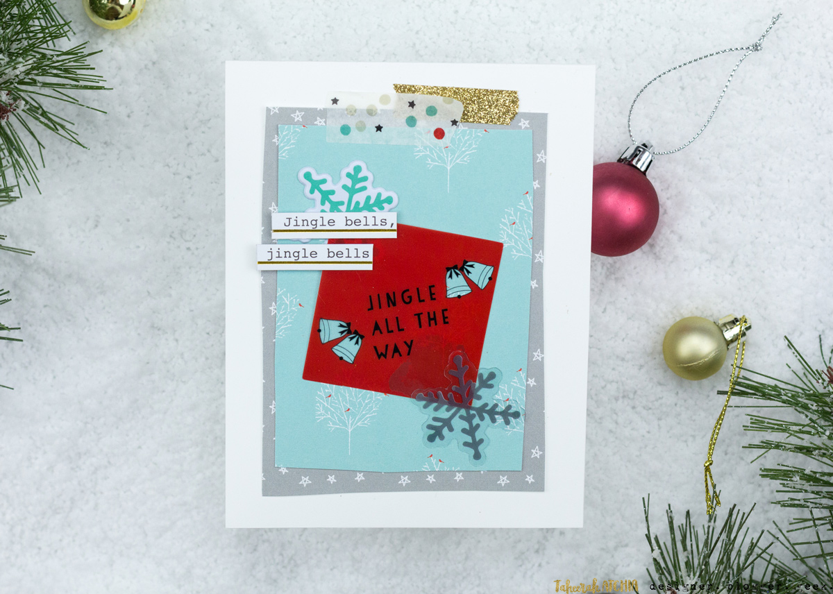 Jingle All The Way Christmas Card by Taheerah Atchia