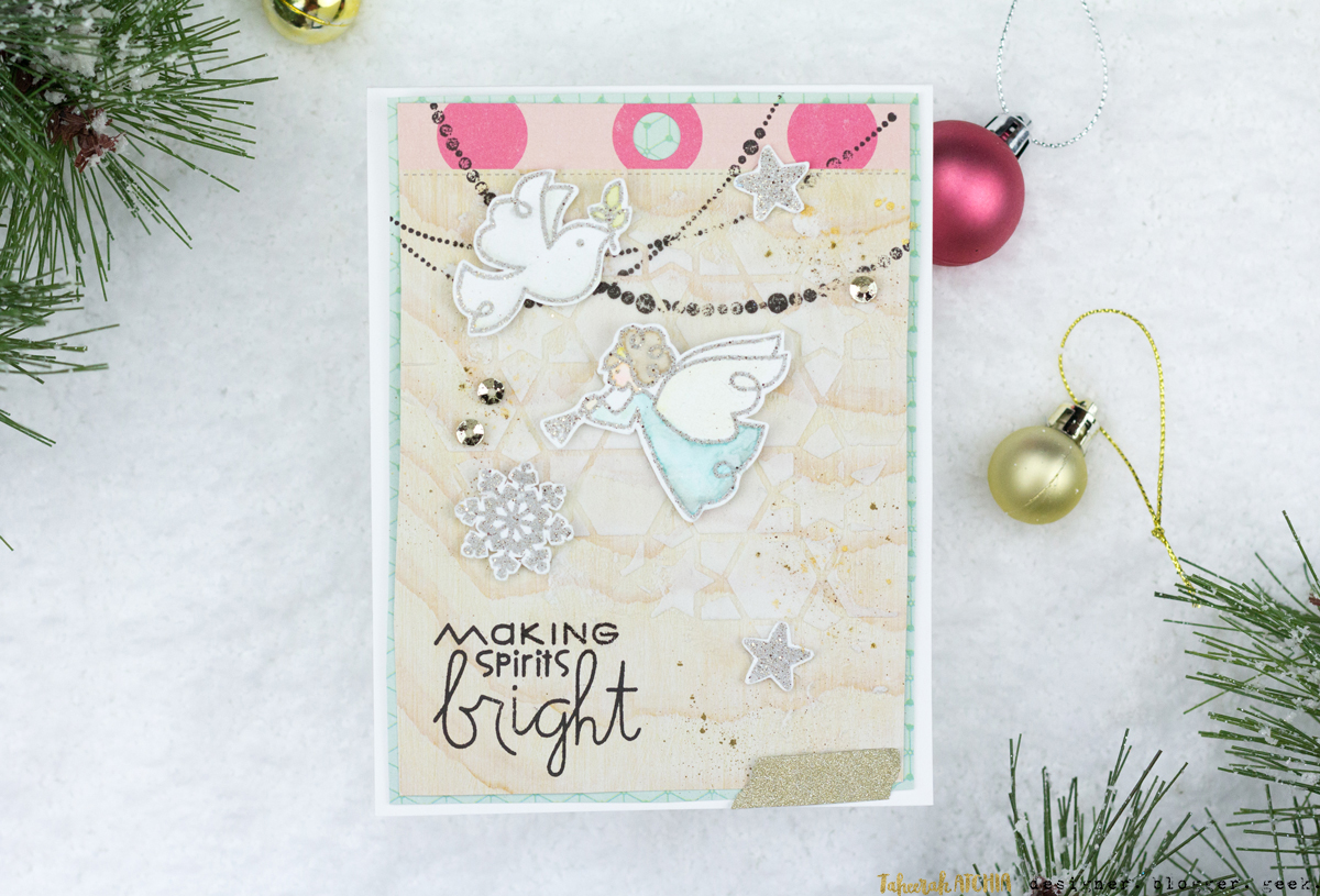 Making Spirits Bright Christmas Card by Taheerah Atchia