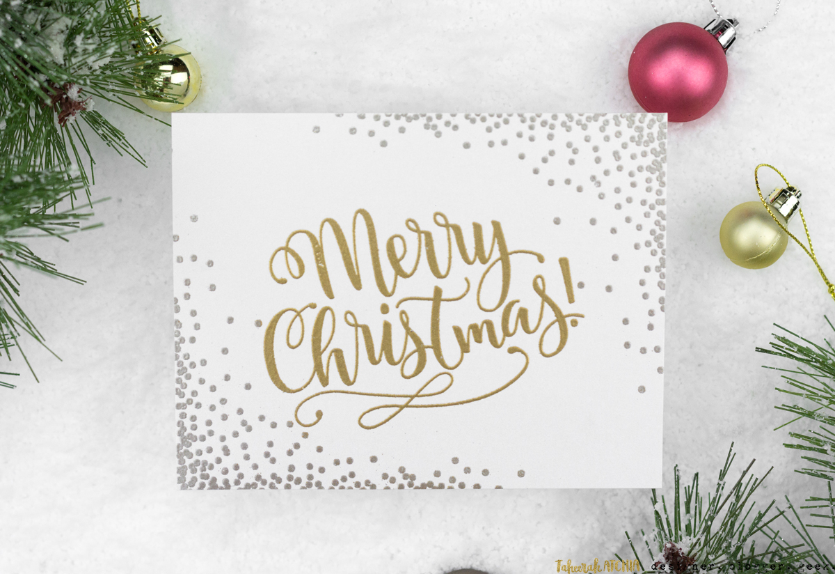 Merry Christmas Confetti Card by Taheerah Atchia