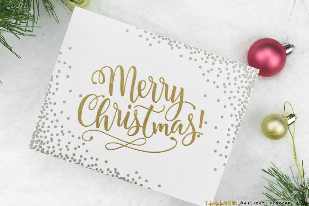 Merry Christmas Confetti Card by Taheerah Atchia