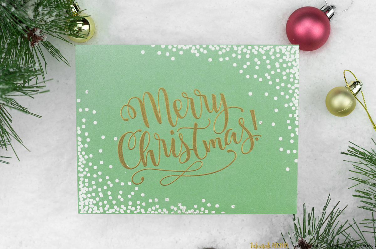 Merry Christmas Confetti Card by Taheerah Atchia