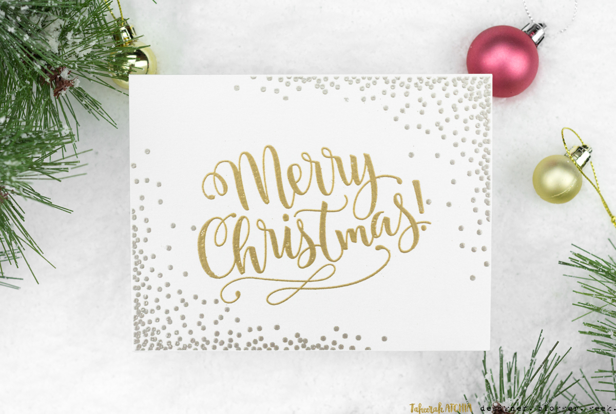 Merry Christmas Confetti Card by Taheerah Atchia