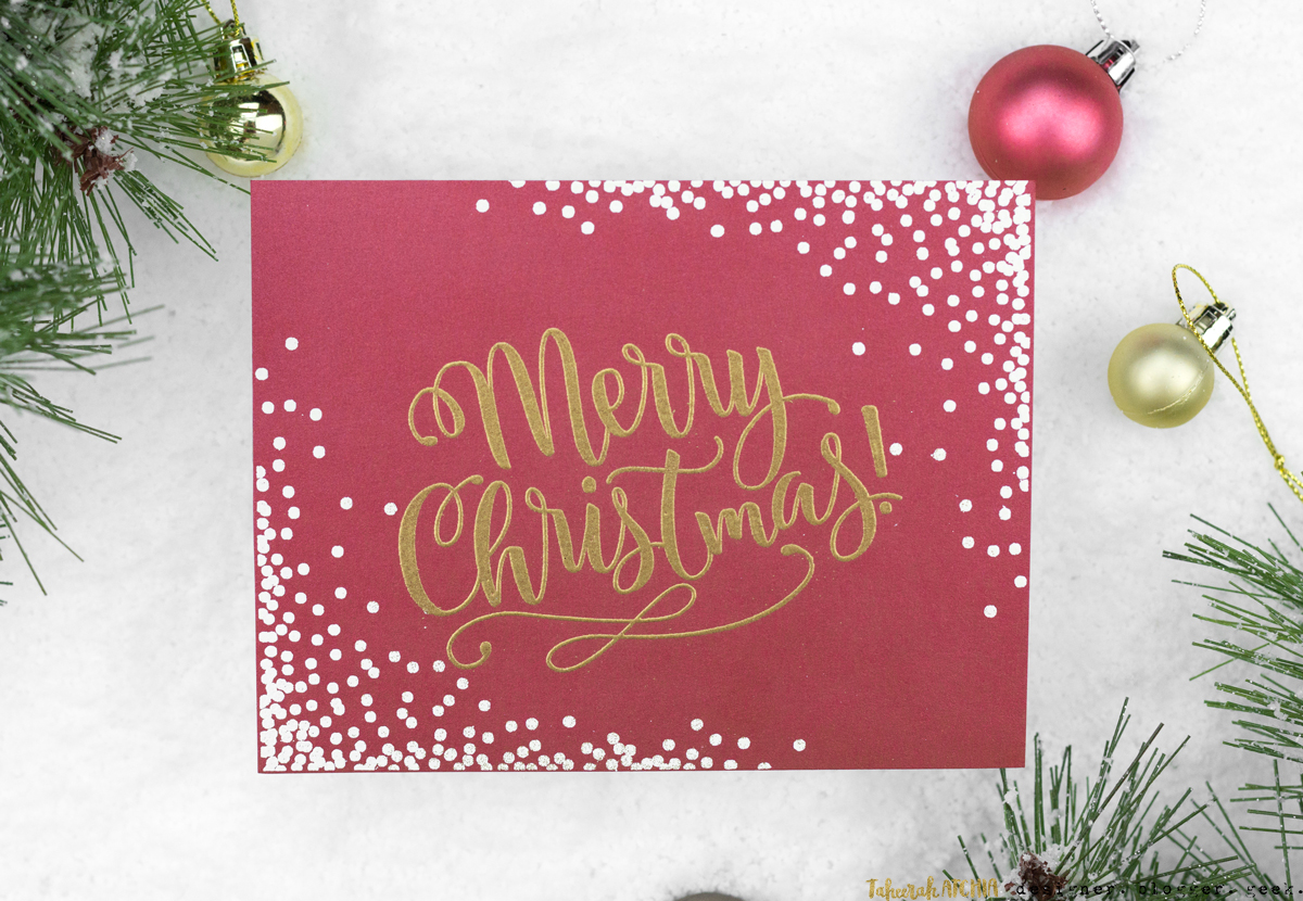 Merry Christmas Confetti Card by Taheerah Atchia