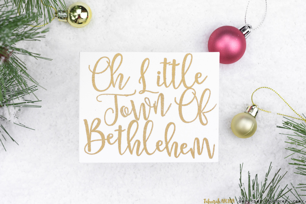 Little Town Of Bethlehem Christmas Card by Taheerah Atchia