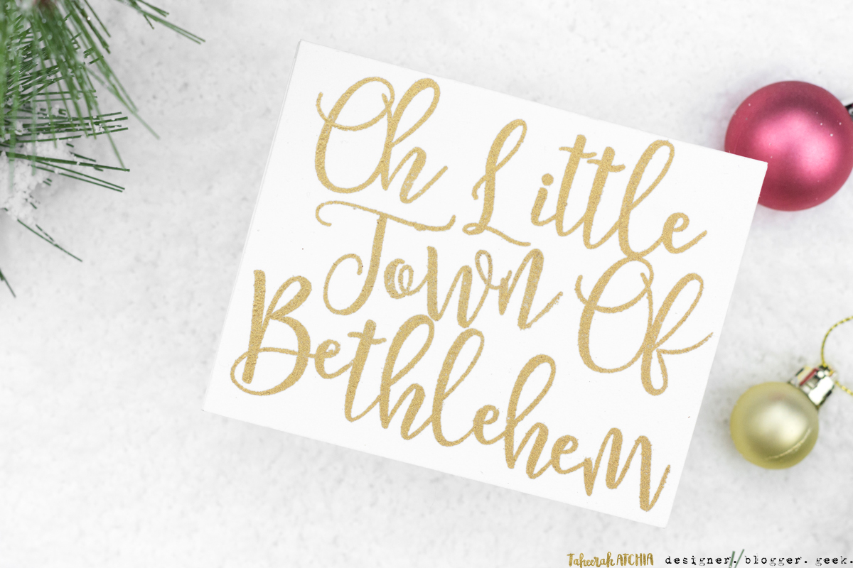 Little Town Of Bethlehem Christmas Card by Taheerah Atchia