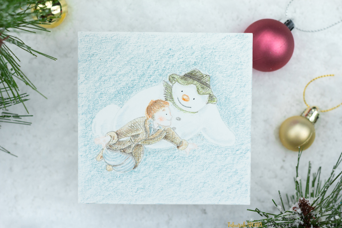 Walking In The Air 'The-Snowman' Christmas Card by Taheerah Atchia