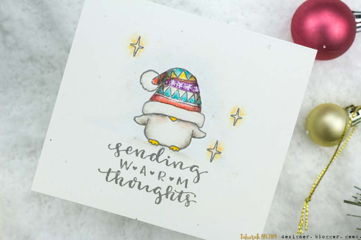 Warm Thoughts Penguin Card by Taheerah Atchia