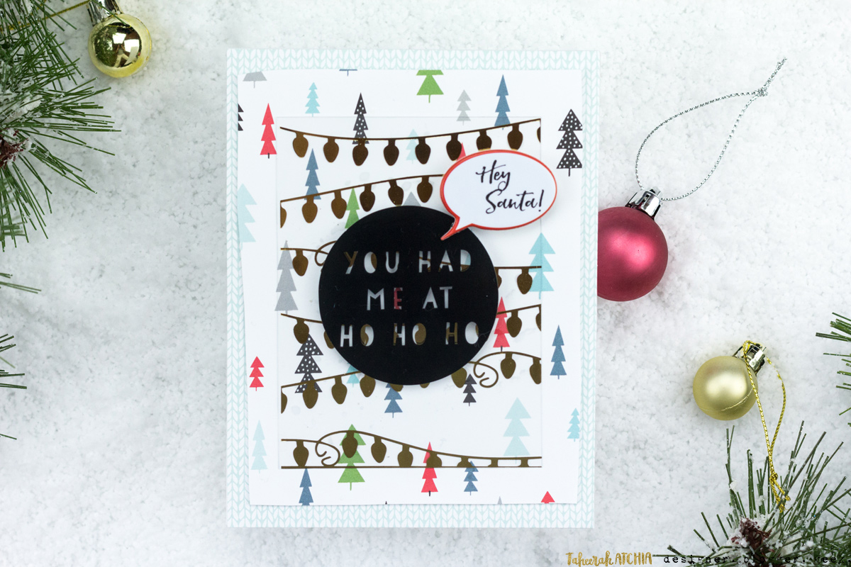 You Had Me At Ho Ho Ho Christmas Card by Taheerah Atchia