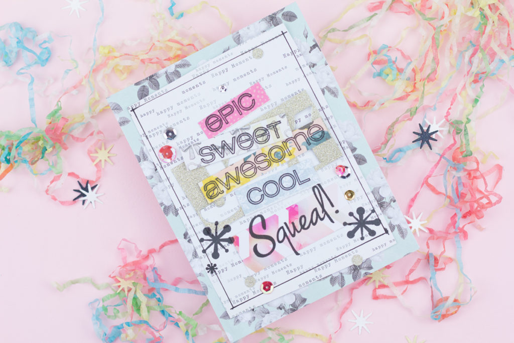 Epic Sweet Awesome Cool Squeal! Congratulations Card by Taheerah Atchia