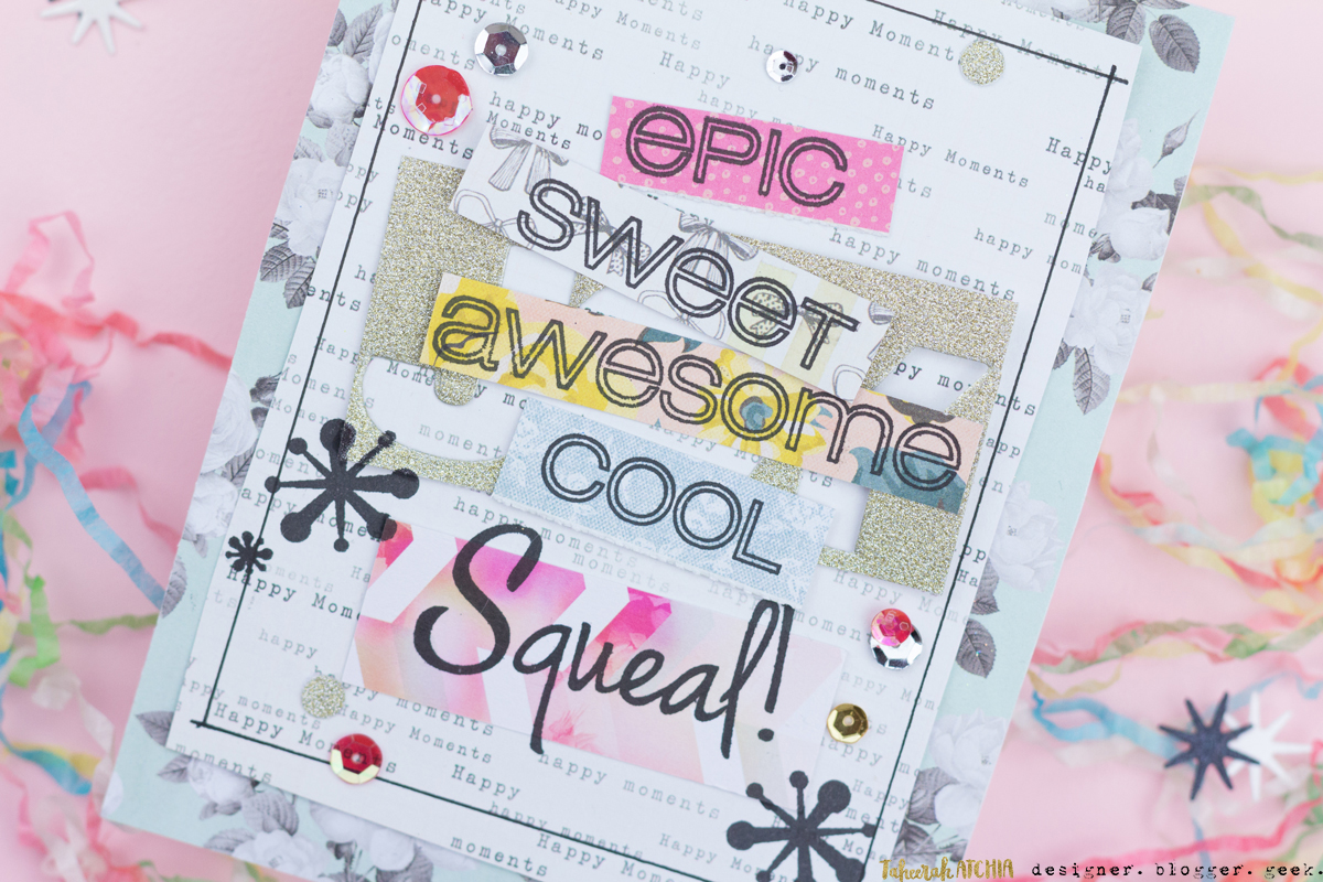 Epic Sweet Awesome Cool Squeal! Congratulations Card by Taheerah Atchia