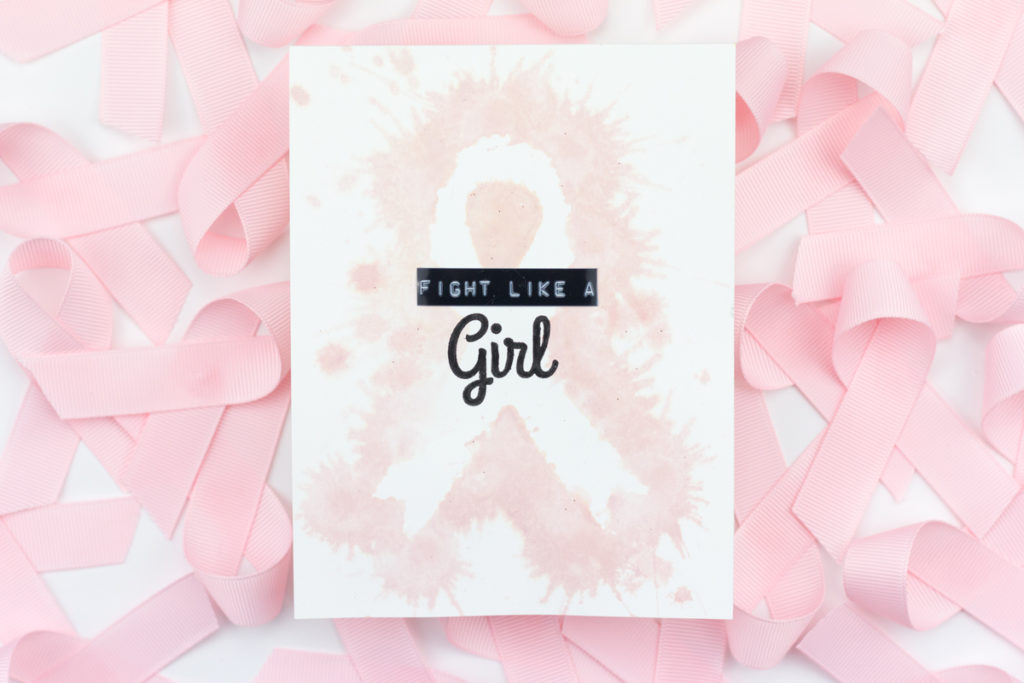 Fight Like A Girl Breast Cancer Awareness Card by Taheerah Atchia