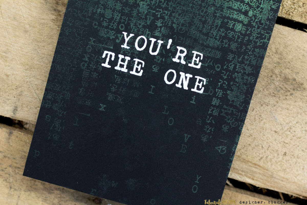 Quick & Easy Valentines Cards for Guys - You're The One Matrix Card by Taheerah Atchia