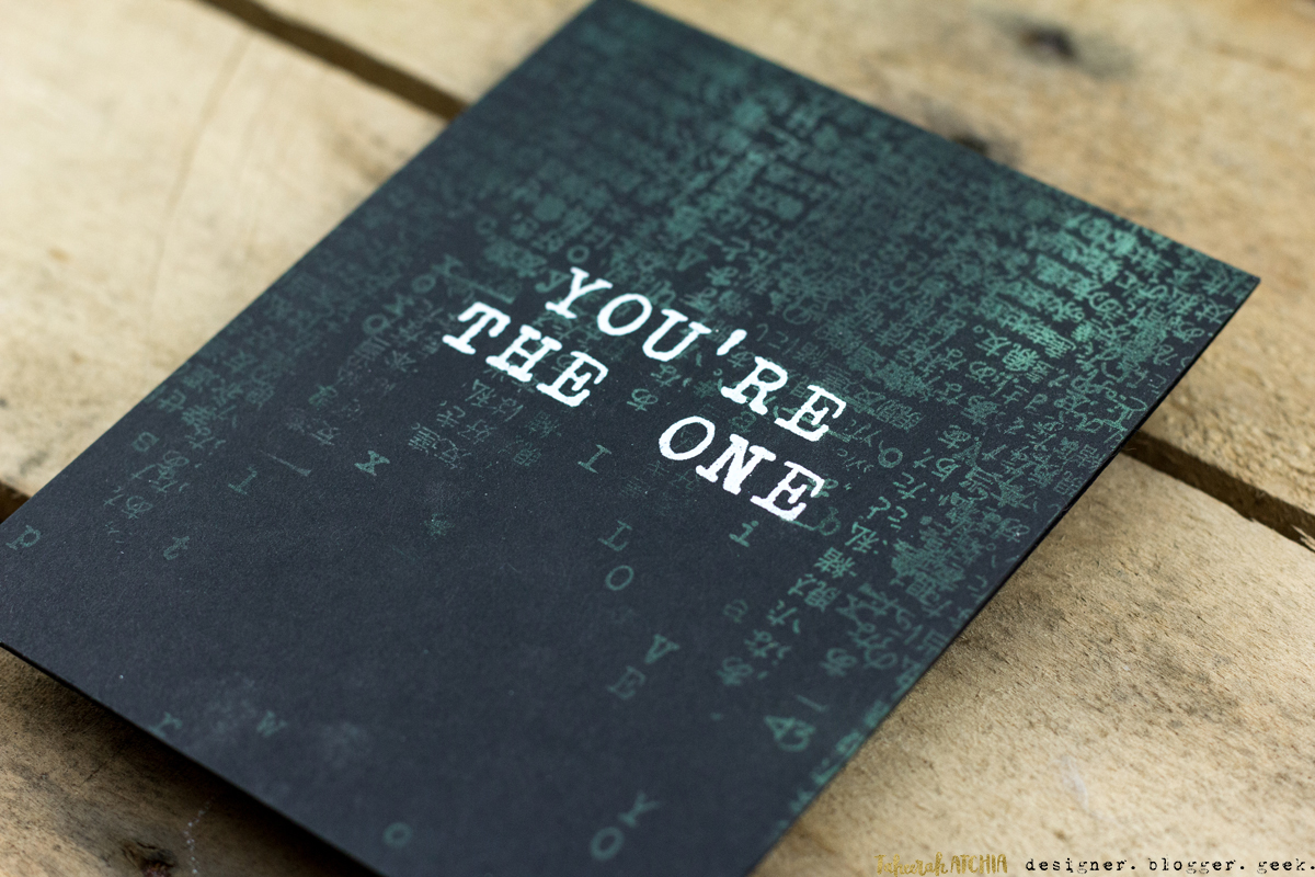 Quick & Easy Valentines Cards for Guys - You're The One Matrix Card by Taheerah Atchia