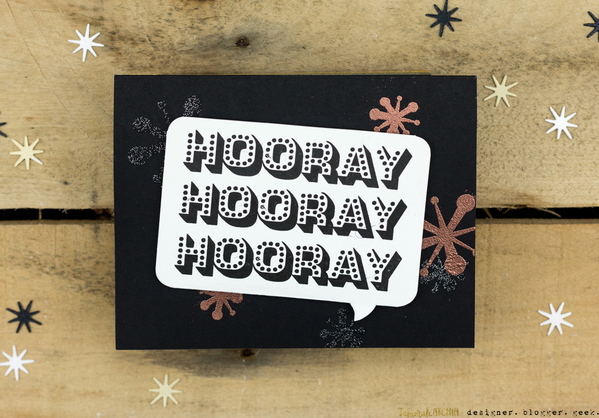 Triple Hooray Celebration Card by Taheerah Atchia