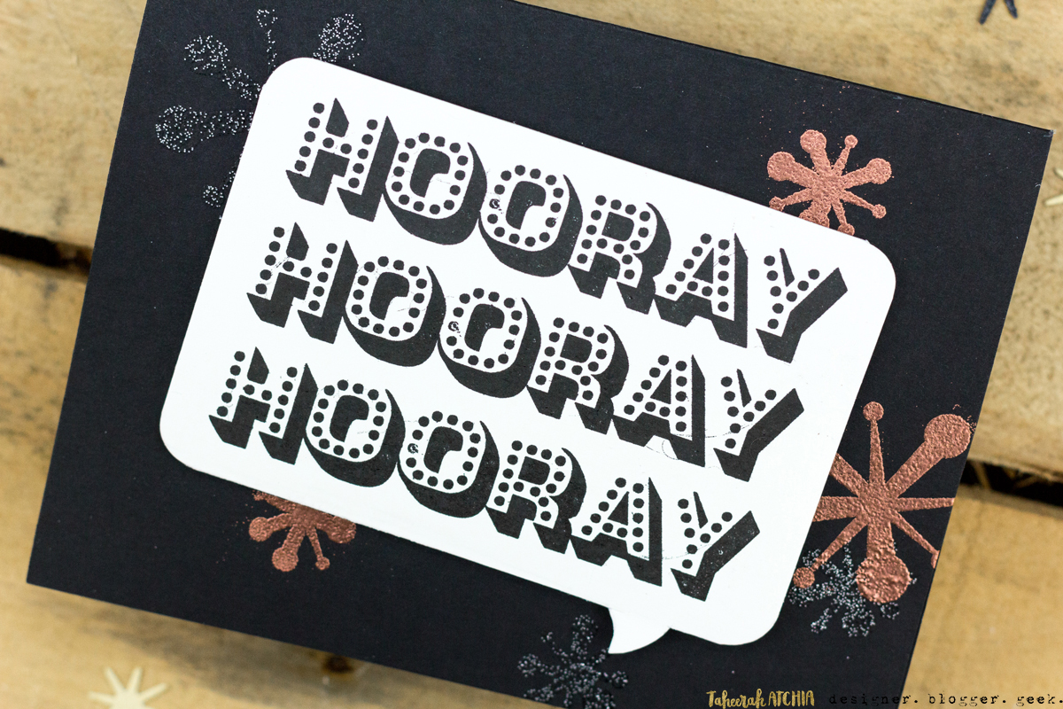 Triple Hooray Celebration Card by Taheerah Atchia