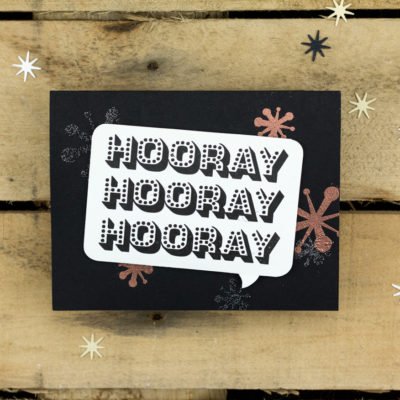 Triple Hooray Celebration Card by Taheerah Atchia