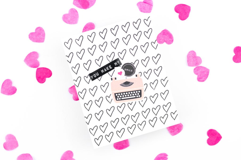 You Make My Heart Smile Typewriter Card by Taheerah Atchia