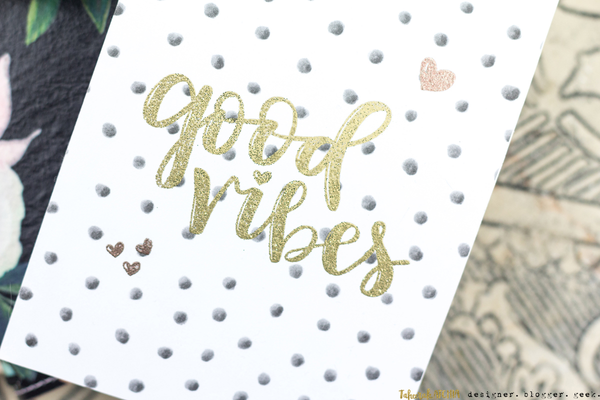 Floral Fill-In Good Vibes Card by Taheerah Atchia