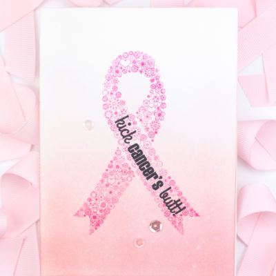 Kick Cancer's Butt! Breast Cancer Awareness Card by Taheerah Atchia