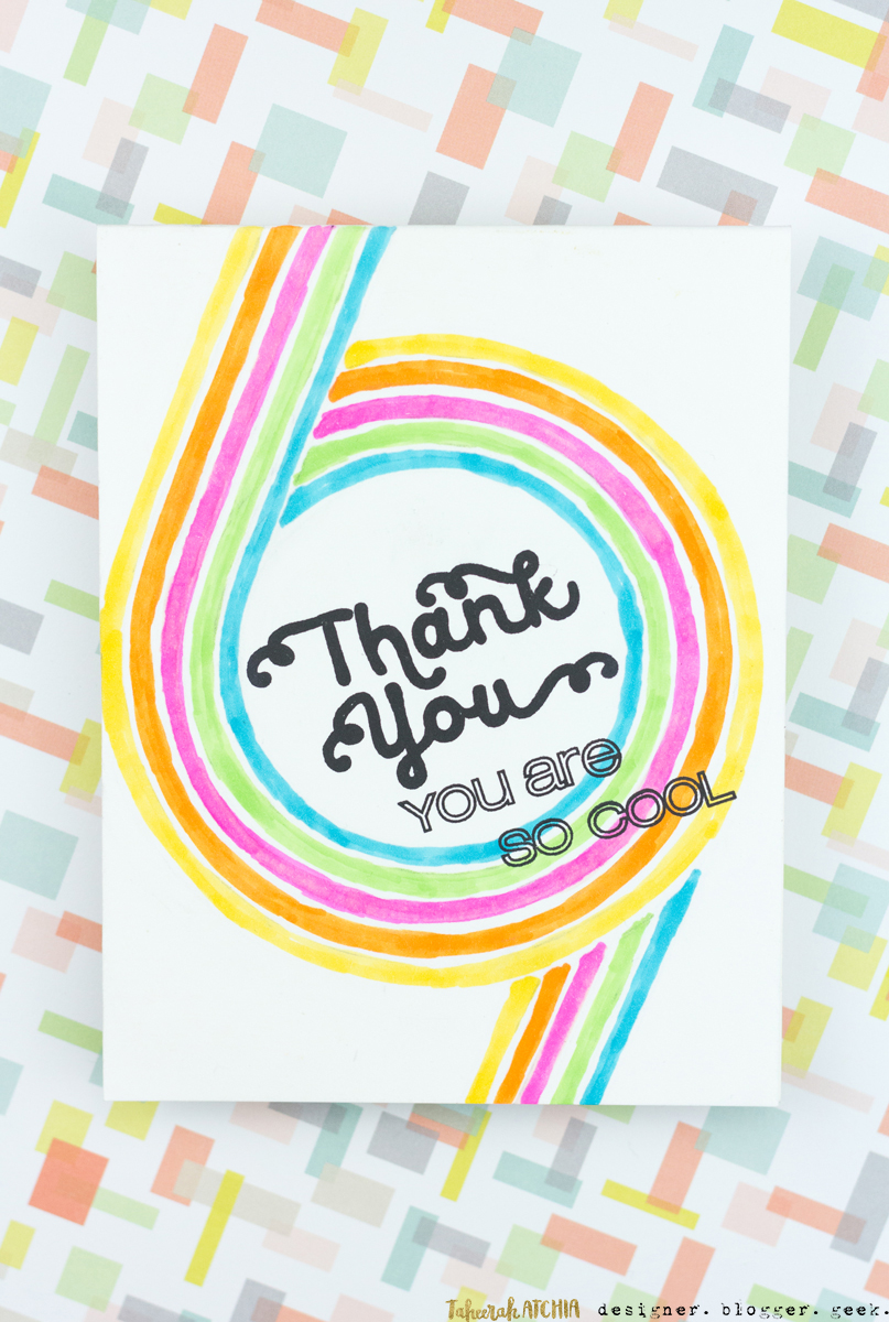 Retro 70s Thank You Card by Taheerah Atchia