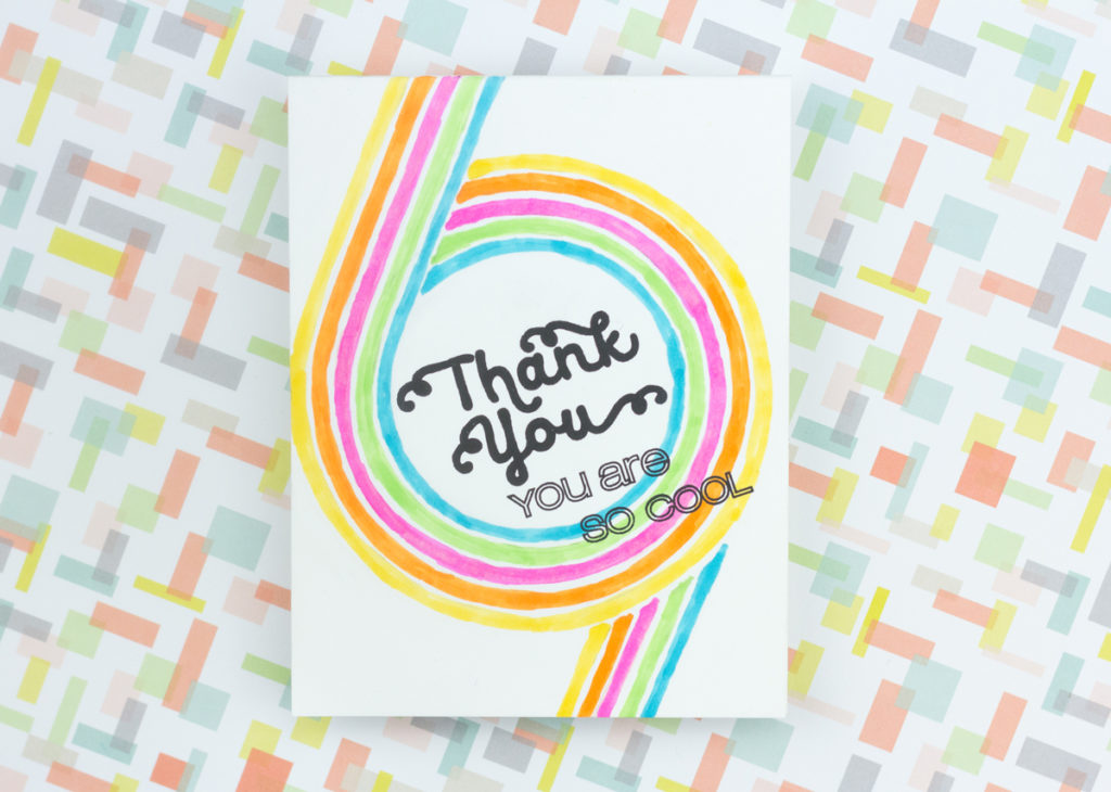 Retro 70s Thank You Card by Taheerah Atchia