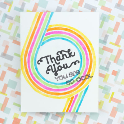 Retro 70s Thank You Card by Taheerah Atchia