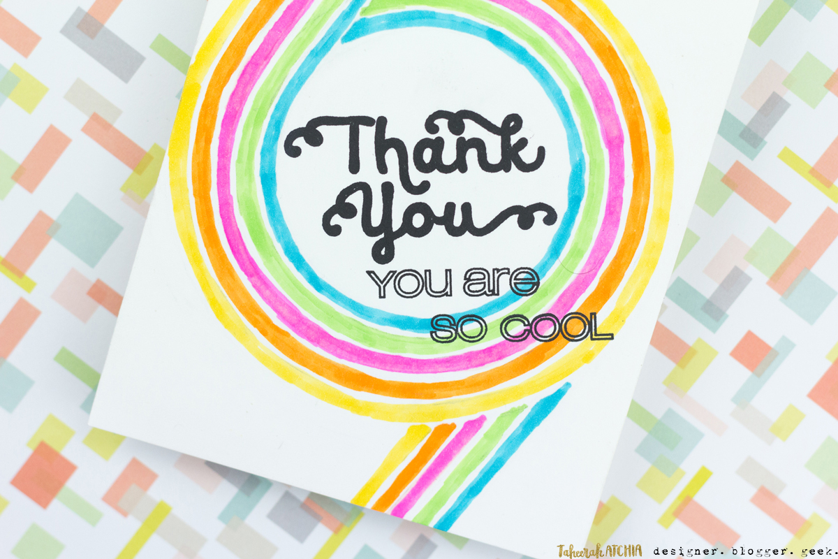 Retro 70s Thank You Card by Taheerah Atchia