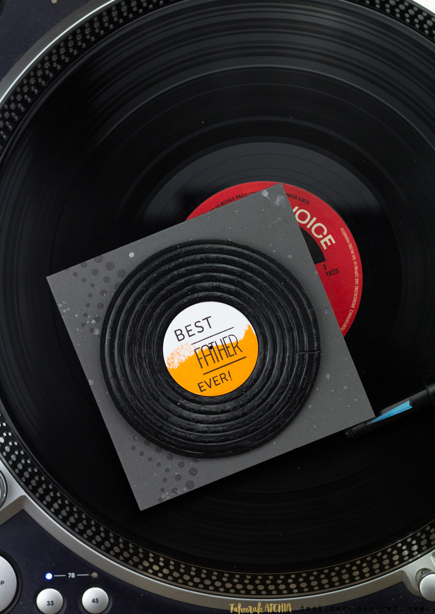 Best Father Ever! Vinyl Record Card by Taheerah Atchia