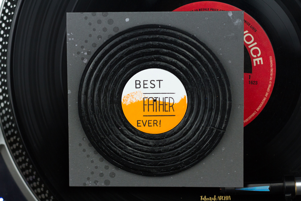 Best Father Ever! Vinyl Record Card by Taheerah Atchia