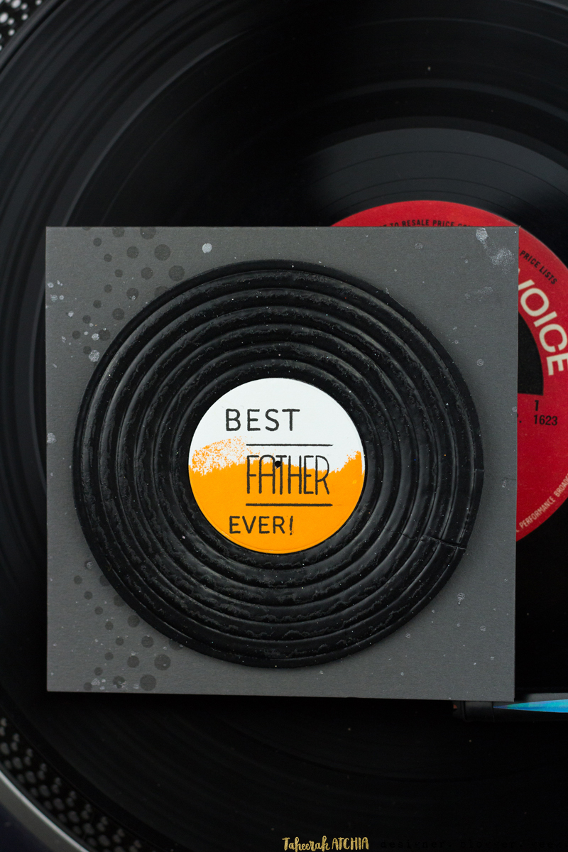 Best Father Ever! Vinyl Record Card by Taheerah Atchia