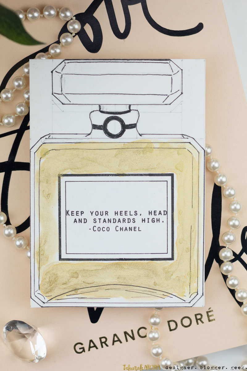 Chanel Bottle Card by Taheerah Atchia